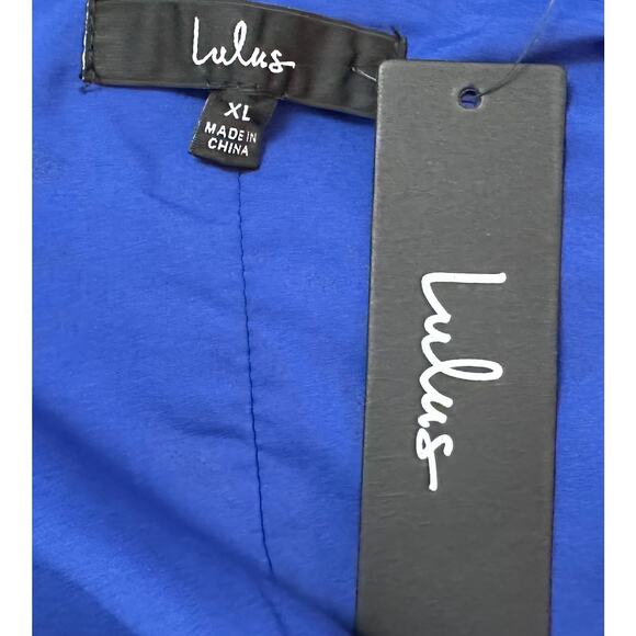 NWT Lulus Textured Bodycon Mini Skirt Cobalt Blue Size XL - Picture 9 of 10